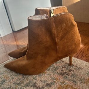 Charles David Tan Suede Ankle Booties